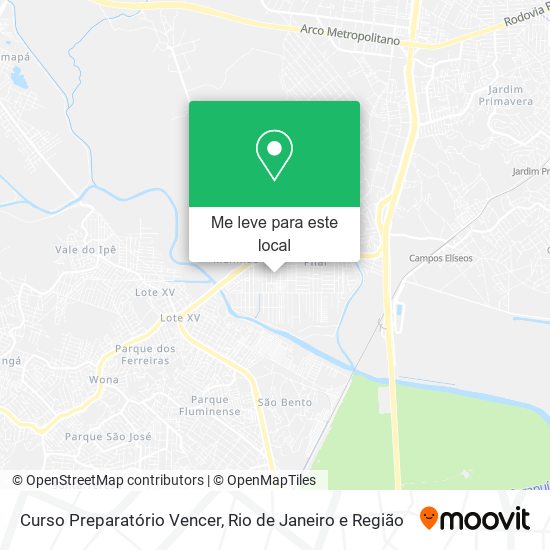 Curso Preparatório Vencer mapa