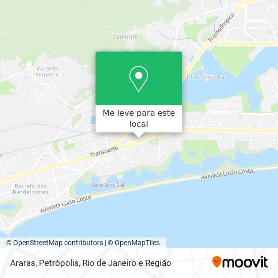 Araras, Petrópolis mapa