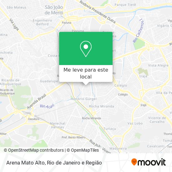 Arena Mato Alto mapa