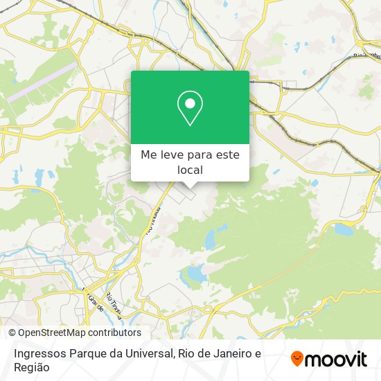 Ingressos Parque da Universal mapa