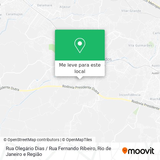 Rua Olegário Dias / Rua Fernando Ribeiro mapa