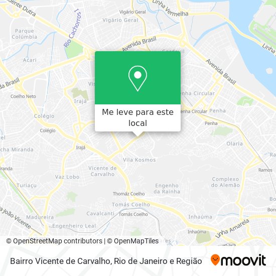 Bairro Vicente de Carvalho mapa