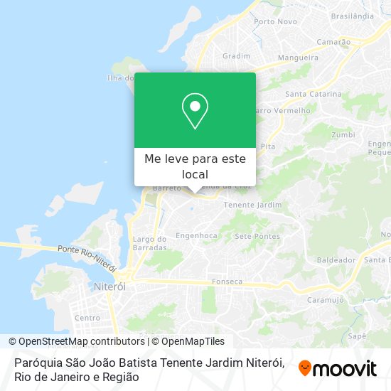 Paróquia São João Batista Tenente Jardim Niterói mapa