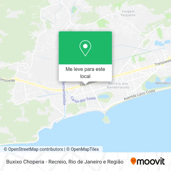 Buxixo Choperia - Recreio mapa