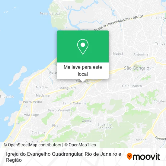 Igreja do Evangelho Quadrangular mapa