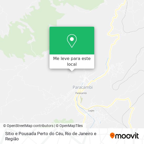 Sítio e Pousada Perto do Céu mapa