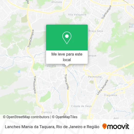 Lanches Mania da Taquara mapa