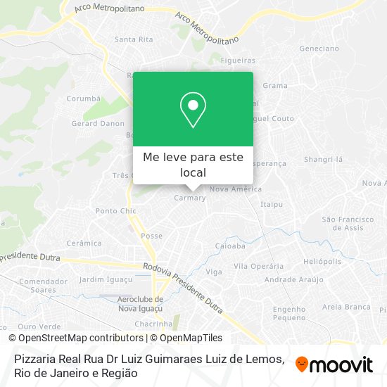 Pizzaria Real Rua Dr Luiz Guimaraes Luiz de Lemos mapa