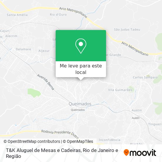 T&K Aluguel de Mesas e Cadeiras mapa