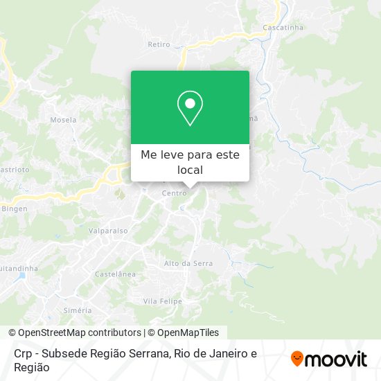 Crp - Subsede Região Serrana mapa