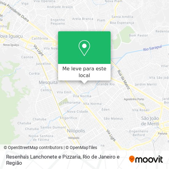 Resenha's Lanchonete e Pizzaria mapa