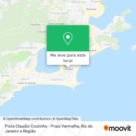 Pista Claudio Coutinho - Praia Vermelha mapa