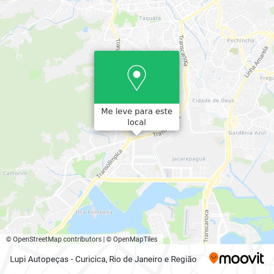 Lupi Autopeças - Curicica mapa