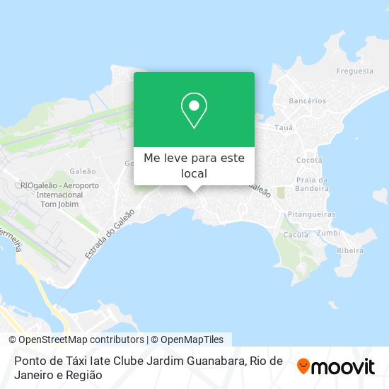 Ponto de Táxi Iate Clube Jardim Guanabara mapa