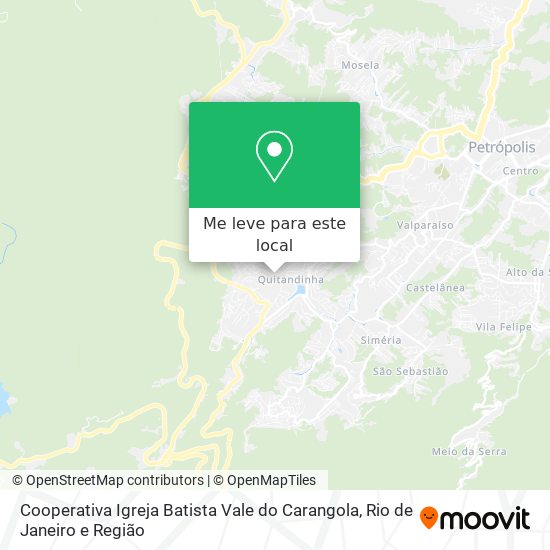 Cooperativa Igreja Batista Vale do Carangola mapa