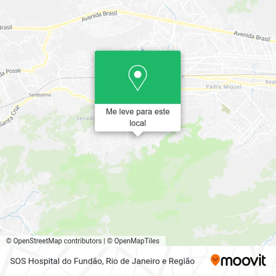 SOS Hospital do Fundão mapa