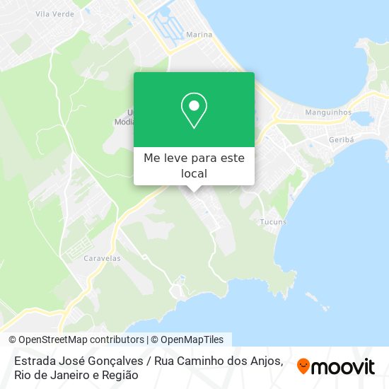 Estrada José Gonçalves / Rua Caminho dos Anjos mapa