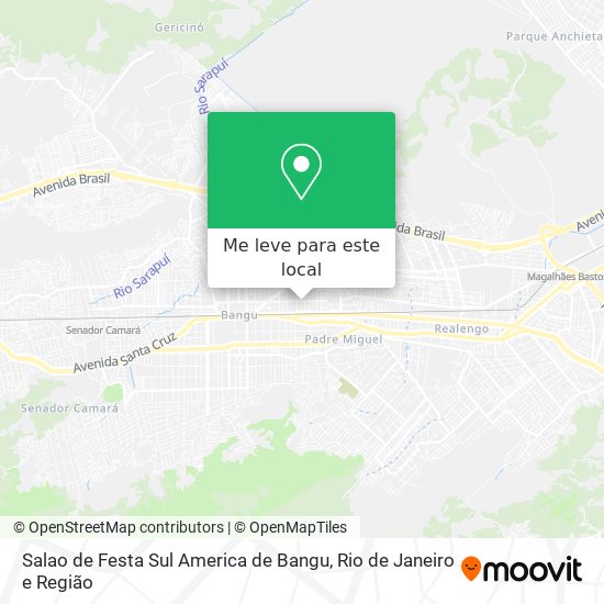 Salao de Festa Sul America de Bangu mapa