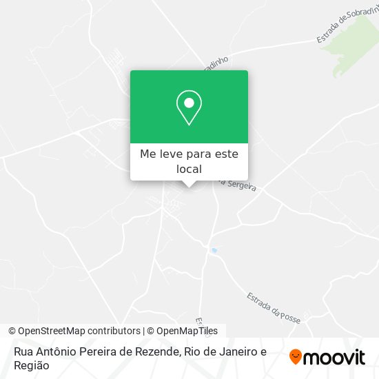 Rua Antônio Pereira de Rezende mapa