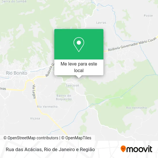 Rua das Acácias mapa