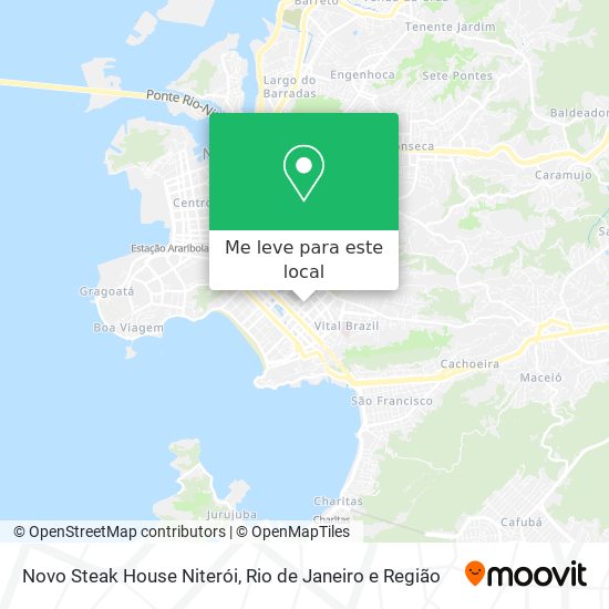 Novo Steak House Niterói mapa