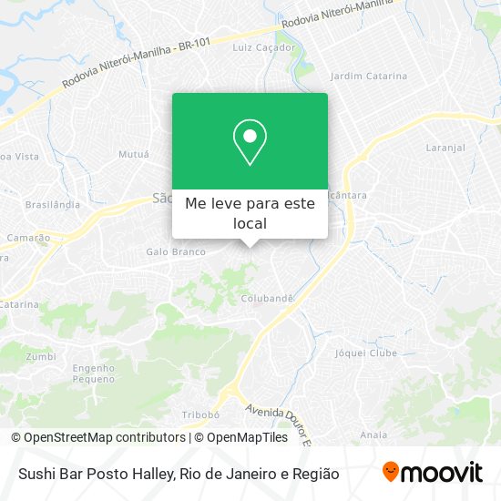 Sushi Bar Posto Halley mapa