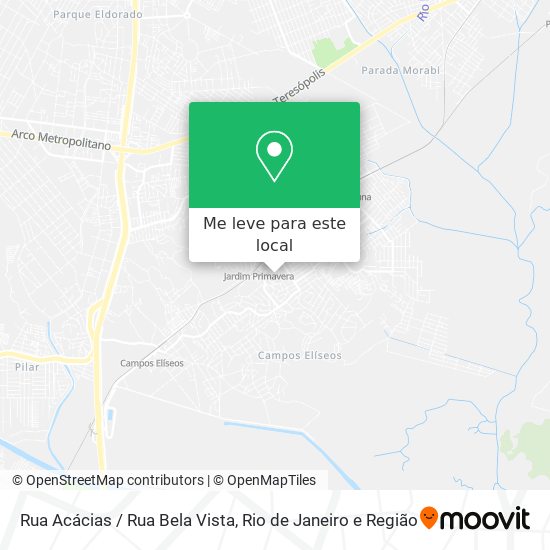 Rua Acácias / Rua Bela Vista mapa