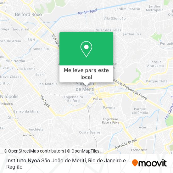 Instituto Nyoá São João de Meriti mapa