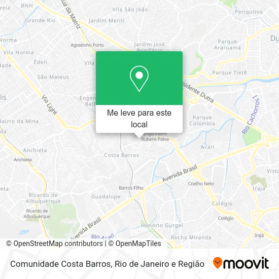 Comunidade Costa Barros mapa