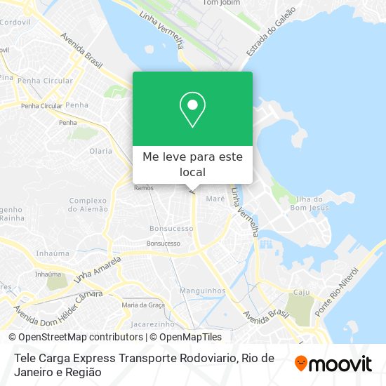 Tele Carga Express Transporte Rodoviario mapa