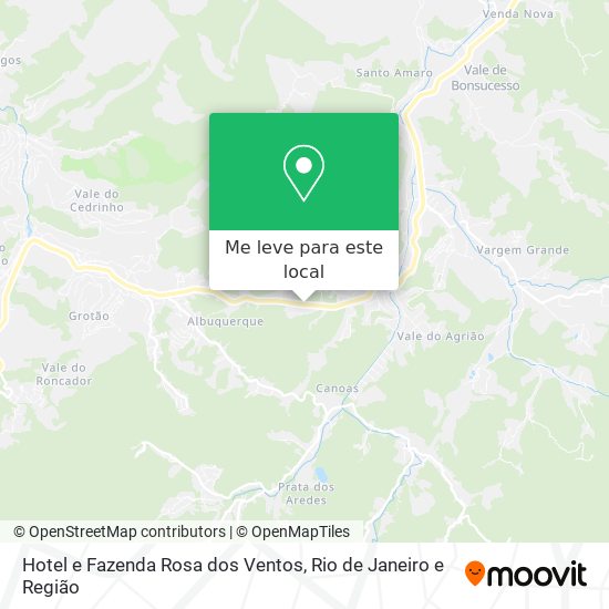 Hotel e Fazenda Rosa dos Ventos mapa