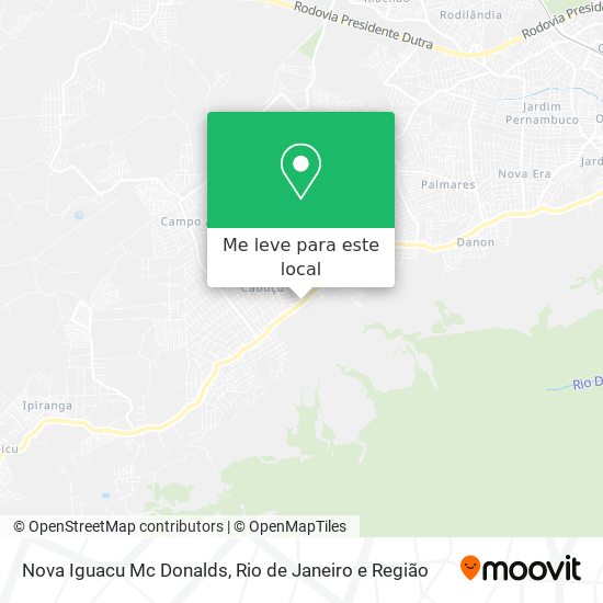 Nova Iguacu Mc Donalds mapa