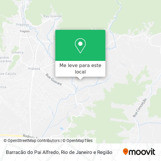 Barracão do Pai Alfredo mapa