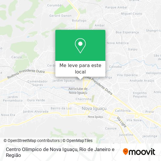 Centro Olímpico de Nova Iguaçu mapa
