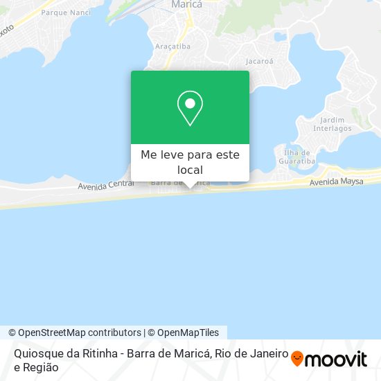 Quiosque da Ritinha - Barra de Maricá mapa