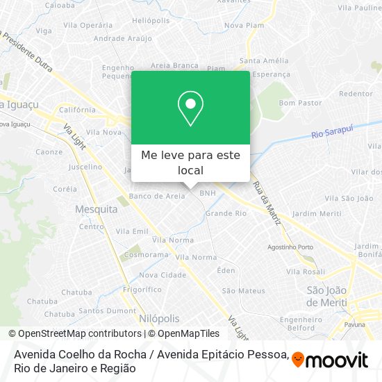Avenida Coelho da Rocha / Avenida Epitácio Pessoa mapa