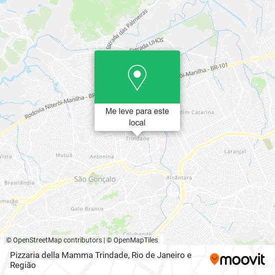 Pizzaria della Mamma Trindade mapa