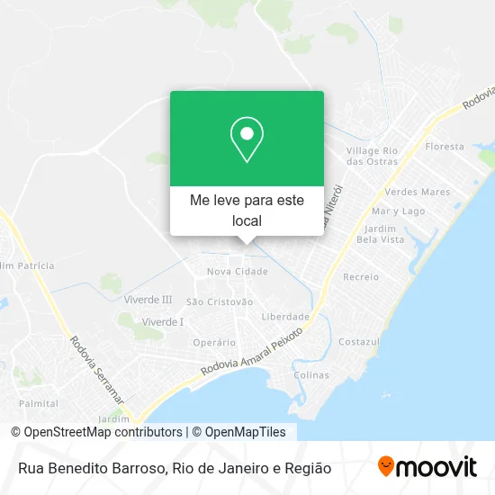 Rua Benedito Barroso mapa