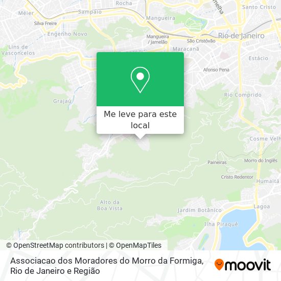 Associacao dos Moradores do Morro da Formiga mapa