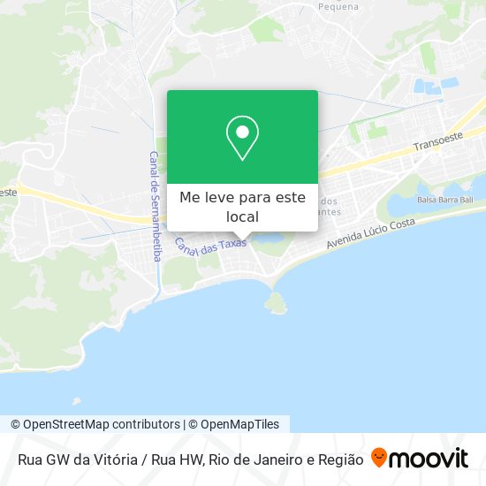 Rua GW da Vitória / Rua HW mapa