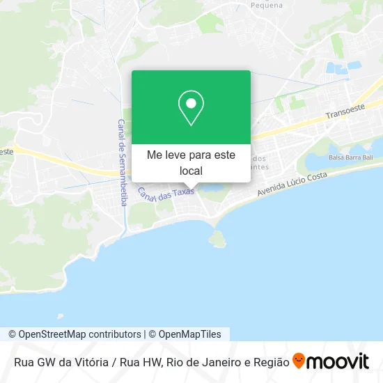 Rua GW da Vitória / Rua HW mapa