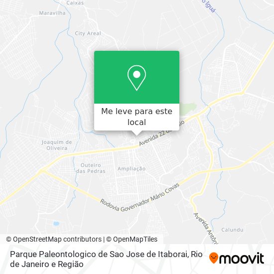 Parque Paleontologico de Sao Jose de Itaborai mapa