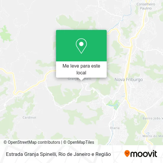Estrada Granja Spinelli mapa