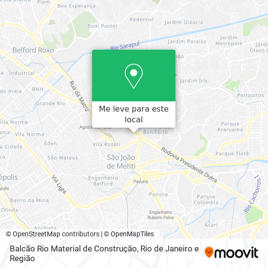 Balcão Rio Material de Construção mapa