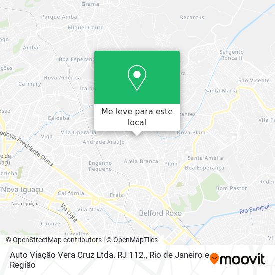 Auto Viação Vera Cruz Ltda. RJ 112. mapa