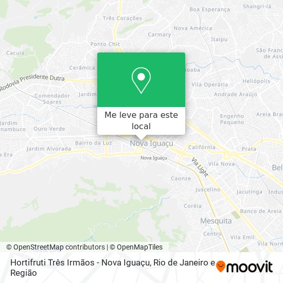 Hortifruti Três Irmãos - Nova Iguaçu mapa