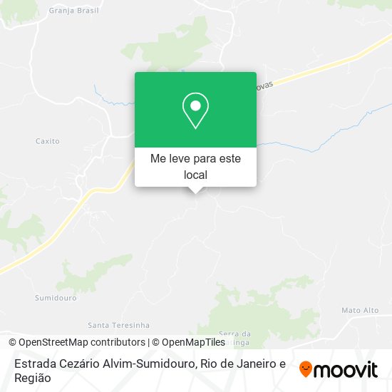 Estrada Cezário Alvim-Sumidouro mapa
