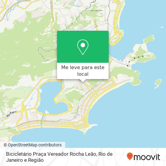 Bicicletário Praça Vereador Rocha Leão mapa