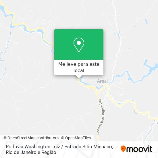 Rodovia Washington Luiz / Estrada Sítio Minuano mapa