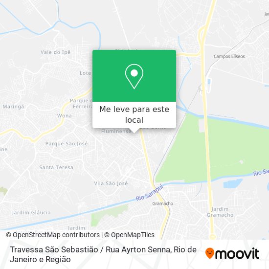 Travessa São Sebastião / Rua Ayrton Senna mapa